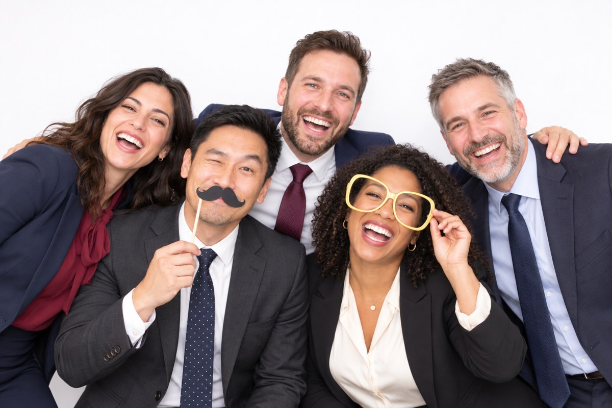 AI-generated corporate party photo concept