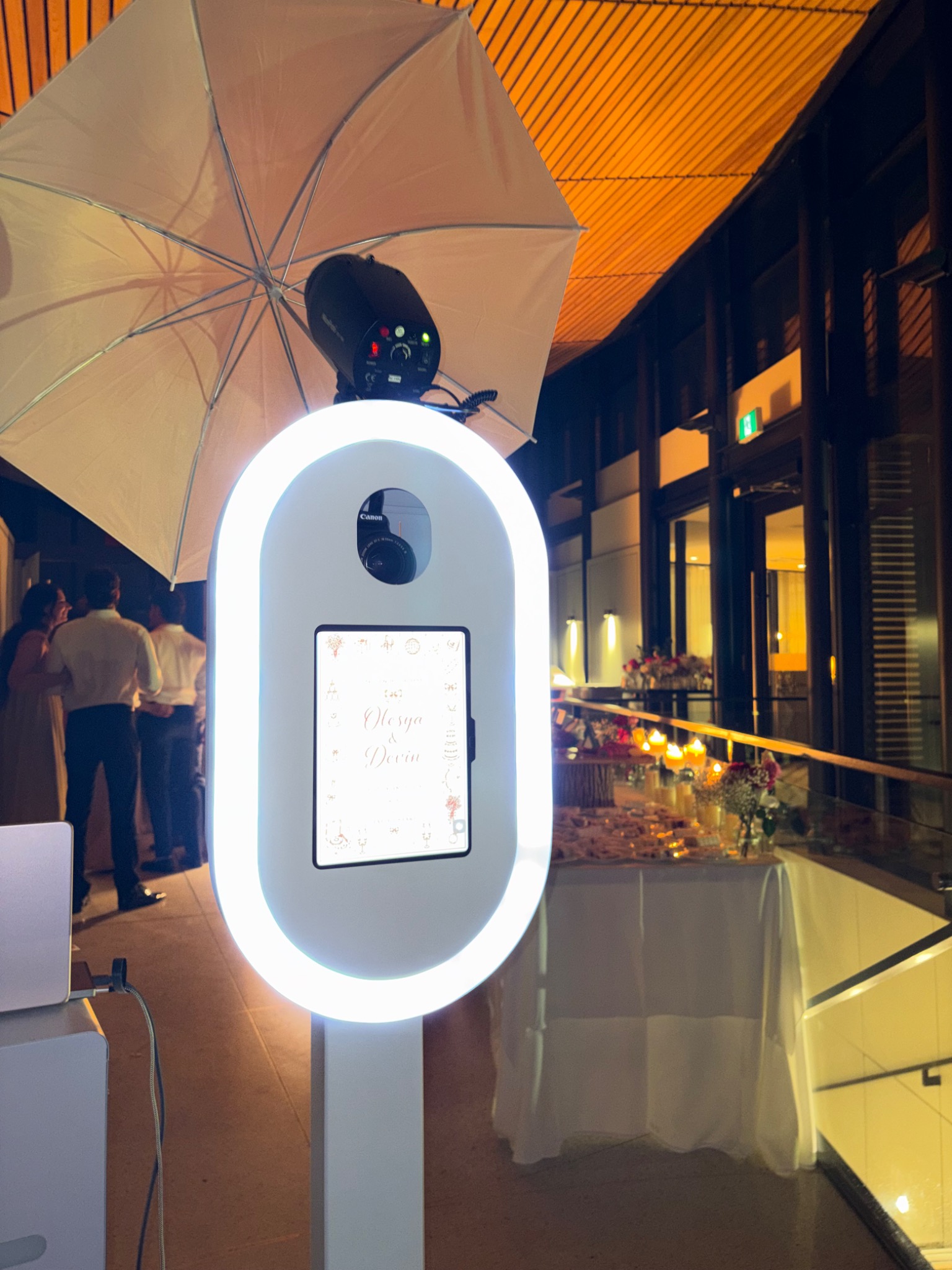 Illuminated Party Pixel booth at an event in Burlington